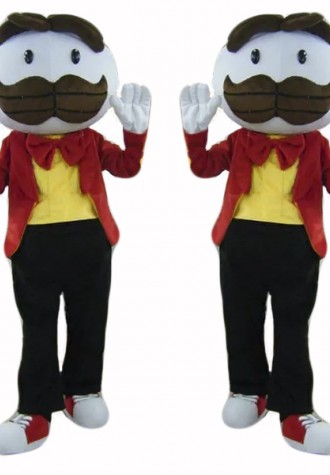 Long Brown Beard Boy Mascot Costume