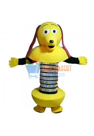 Yellow Cartoon Robot Dog Mascot Costume