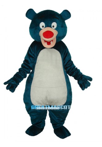 Second Version Blue Bear Short Plush Adult Mascot Costume