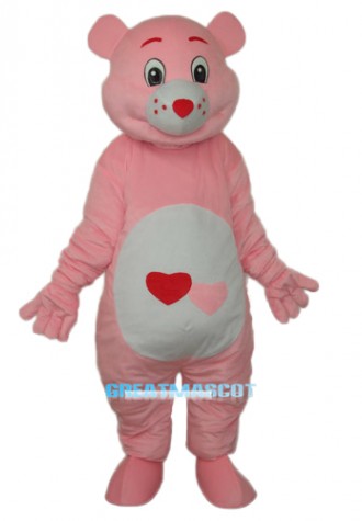 Red Heart Bear Mascot Adult Costume