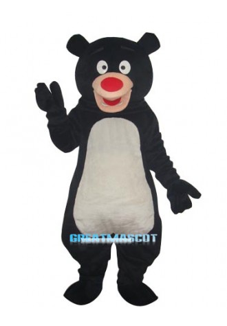 Black Blue Bear Mascot Adult Costume