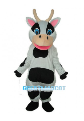 Black Dot Cow Mascot Adult Costume Free Shipping