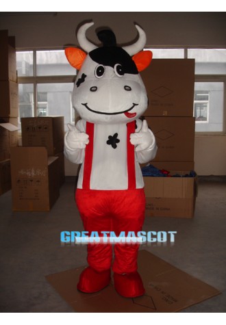 Red Cattle Mascot Costume Free Shipping