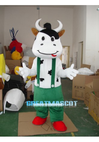 Green Cattle Mascot Costume Free Shipping