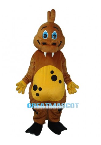 Golden Brown Dinosaur Mascot Adult Costume Free Shipping