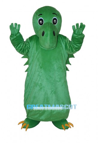 Green Chinese Dinosaur Adult Mascot Costume Free Shipping