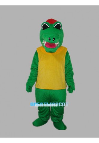 Africa Crocodile with Waistcoat Adult Mascot Costum Free Shipping