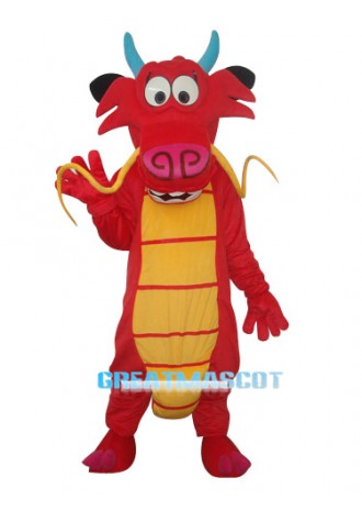 Red Mushu Mascot Adult Costume Free Shipping