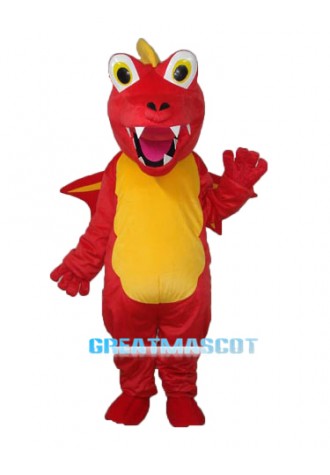 Red Thorn Dragon Mascot Adult Costume Free Shipping