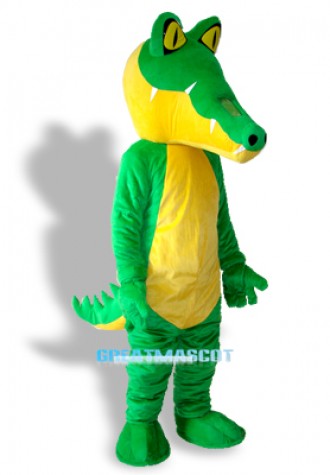 Long Mouth Green Crocodile Adult Mascot Costume Free Shipping