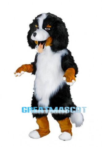 White & Black Sheep Dog Mascot Costume Free Shipping
