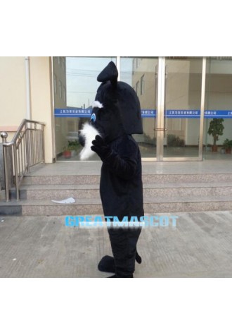 Black Dog Mascot Costume Cartoon Free Shipping