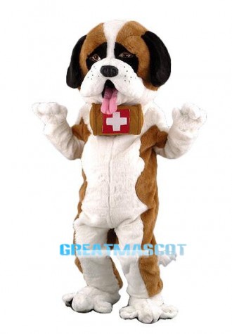 St. Bernard Dog Costume Mascot Free Shipping