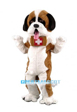 St. Bernard Dog Costume Mascot Free Shipping