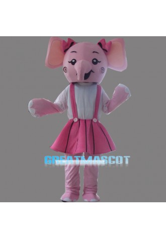 Pink Elephant Mascot Costume Cartoon Costum Free Shipping
