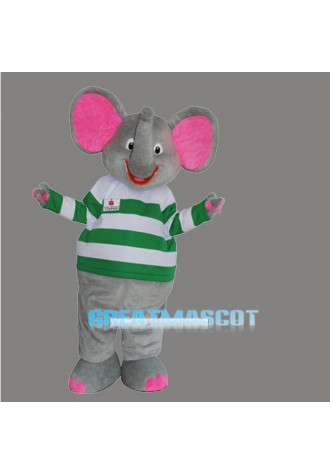 Gray & Pink Elephant Mascot Costume Cartoon Costum Free Shipping