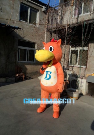 Orange Hippo Mascot Costume Free Shipping