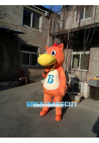 Orange Hippo Mascot Costume Free Shipping