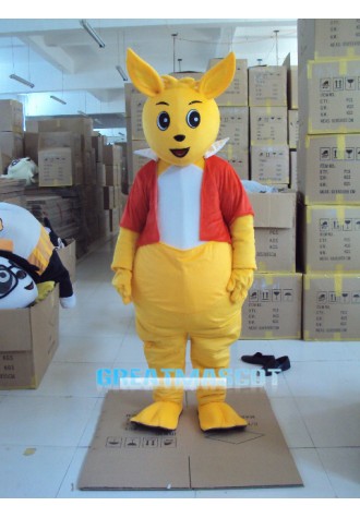 Yellow Kangaroo Mascot Costume Free Shipping