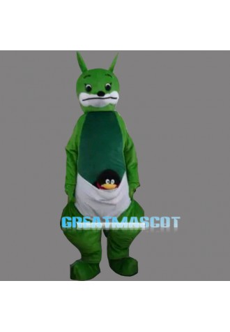 Green Kangaroo Mascot Costume Free Shipping