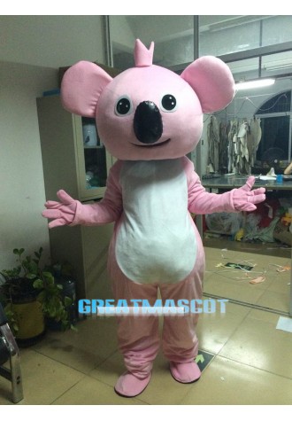 Pink Koala Cartoon Mascot Costume Free Shipping