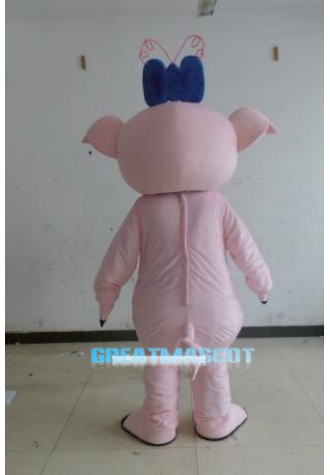 Character Adult cute pink pig Mascot Costume Free Shipping