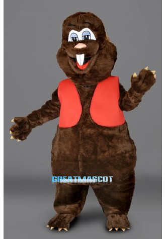 Cute Beaver Mascot Costume