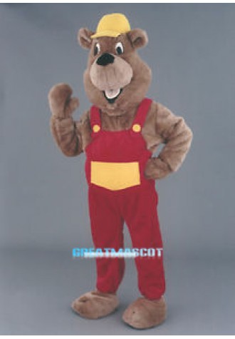 Model Beaver Mascot Walking Act Promotion Costume