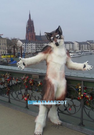Free Wolf Mascot Costume Free Shipping