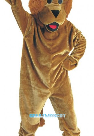 Happy Adult Lion Mascot Costume