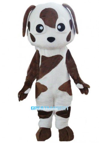 Baby Brown and White St Bernard Dog Mascot Costume