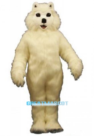 White Dog Mascot Costume