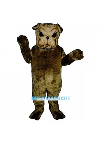 Brown Bulldog Mascot Costume