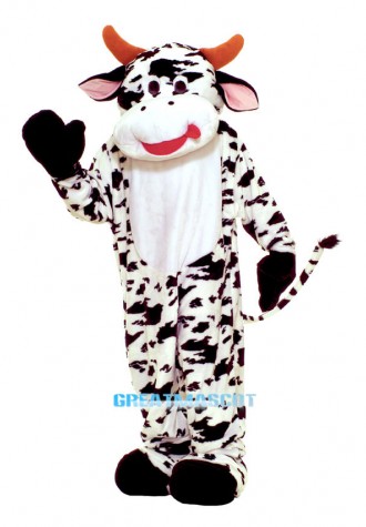 Funny Deluxe Plush Cow Mascot Costume