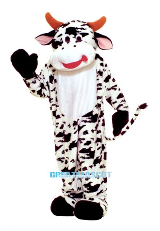 Funny Deluxe Plush Cow Mascot Costume