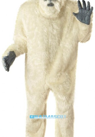 Adult Deluxe Abominable Snowman Scary Mascot Costume