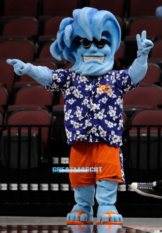Willie the Wave Awkward Mascot Costume Free Shipping