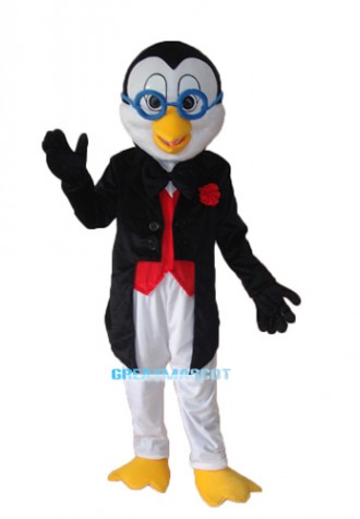 Old Glasses Penguin Mascot Adult Costume Free Shipping