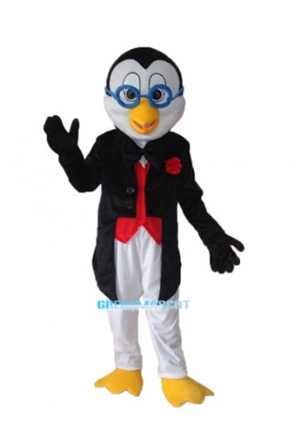 Old Glasses Penguin Mascot Adult Costume Free Shipping