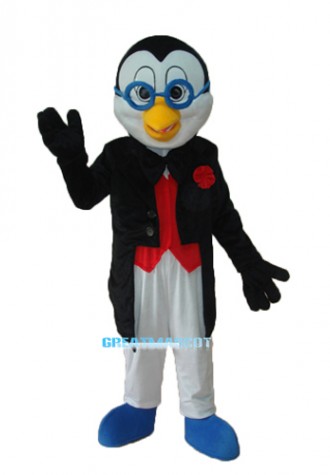 New Glasses Penguin Mascot Adult Costume Free Shipping
