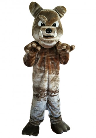 Brown Bulldog Mascot Costume Adult Costume