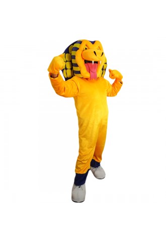 Yellow Cobra Snake Mascot Costume