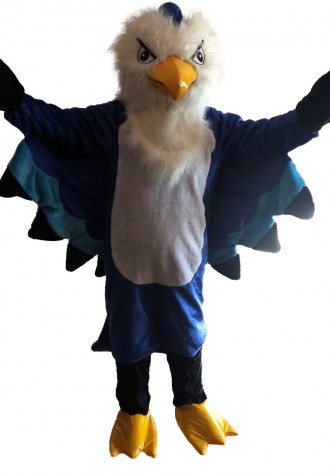 Plush Blue Eagle Mascot Costume