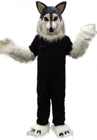 Plush Wolf Husky Mascot Costume