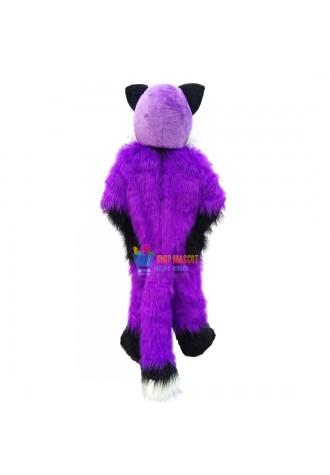 Plush Purple Wolf Husky Mascot Costume