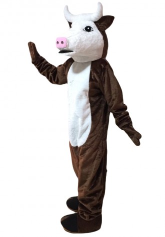 Cute Henry Hereford Cow Mascot Costume