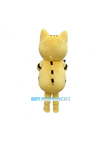 Yellow Cat Mascot Adult Costume Free Shipping