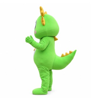 Cartoon Green Dragon Mascot Costume