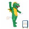 Cartoon Green & Yellow Dinosaur Mascot Costume