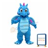 Adult Blue Dinosaur With Wings Mascot Costume